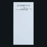 Add Your Name Pastel Blue Magnetic Notepad<br><div class="desc">Personalised notepad with your name.</div>