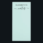 Add Your Name Pastel Green Magnetic Notepad<br><div class="desc">Personalised notepad with your name.</div>
