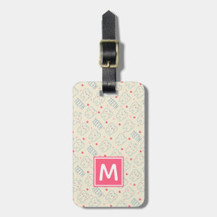 Add Your Name Pastel Happy Teeth Pattern Luggage Tag