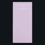 Add Your Name Pastel Purple Magnetic Notepad<br><div class="desc">Personalised notepad with your name.</div>