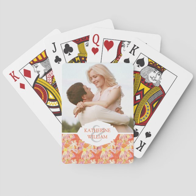 Add Your Name | Pastel Sea Creatures Playing Cards (Back)