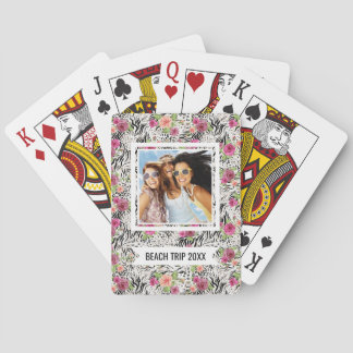 Add Your Name | Pattern With Animal Prints Playing Cards