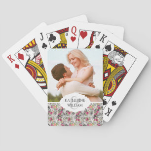Add Your Name Pattern With Animal Prints Playing Cards