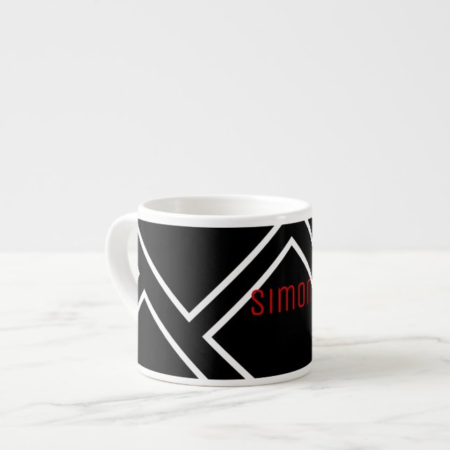 Add Your Name Personalised Espresso Coffee Mug Cup (Front Left)
