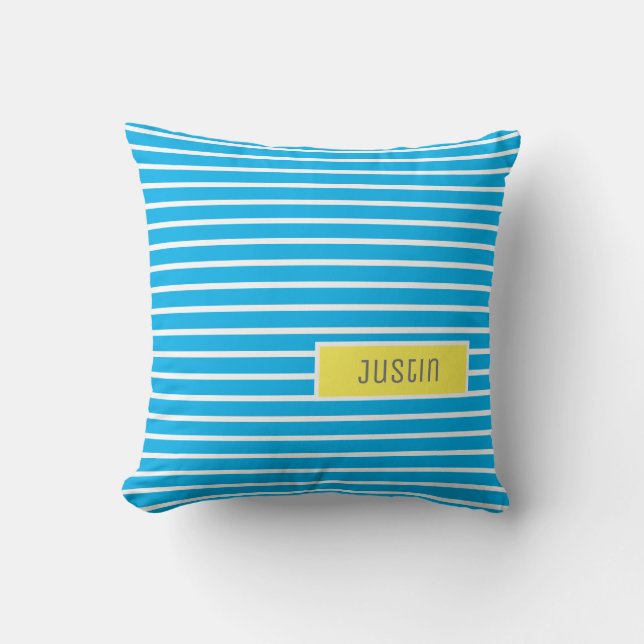Add Your Name Personalised Throw Pillow Cushion (Front)