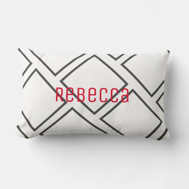 Add Your Name Personalised Throw Pillow Cushion (Front)