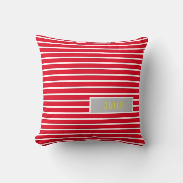 Add Your Name Personalised Throw Pillow Cushion (Front)