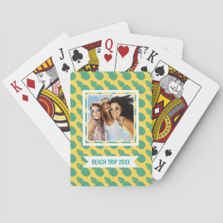 Add Your Name | Pineapple Pattern Playing Cards