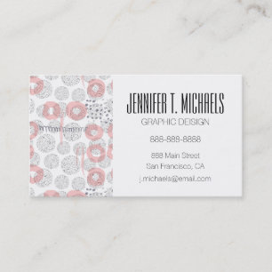 Add Your Name   Polka Dot Circle Pattern Business Card