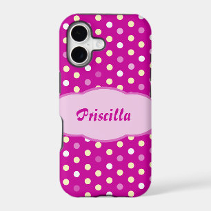 Add your name polka dot purple iphone5 case