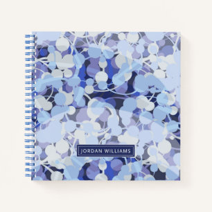 Add Your Name   Purple Microbe Pattern Notebook