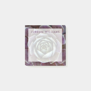Add Your Name   Purple Succulent Close-Up Post-it Notes