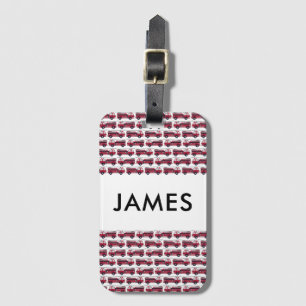 Add Your Name Red Fire truck Personalised Luggage Tag