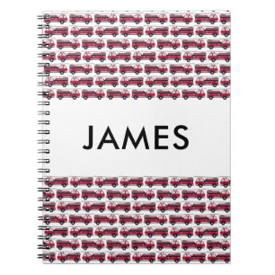 Add Your Name Red Fire truck Personalized Notebook