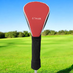 Add Your Name | Red Golf Head Cover<br><div class="desc">Add your name on custom golf head covers.</div>