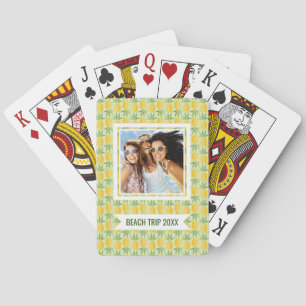 Add Your Name Retro Pineapples Playing Cards