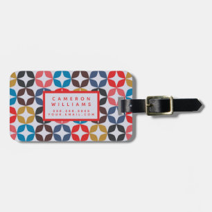 Add Your Name   Retro Vintage Star Pattern Luggage Tag