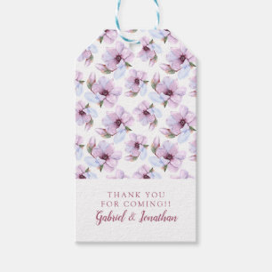 Add Your Name   Romantic Floral Pattern Gift Tags
