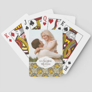 Add Your Name Sea Captain Fish Pattern Playing Cards
