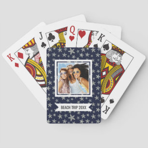 Add Your Name Sea Of Starfish Pattern Playing Cards
