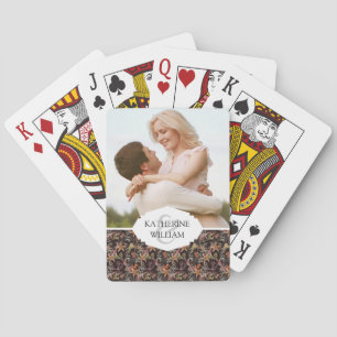 Add Your Name Shabby Sea Life Pattern Playing Cards
