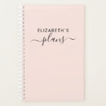 Add Your Name | Simple Blush Pink Planner<br><div class="desc">Simple planner with your name and personalise with your custom text in chic handwriting font.</div>