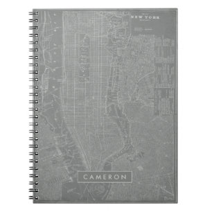 Add Your Name   Sketch of New York City Map Notebook