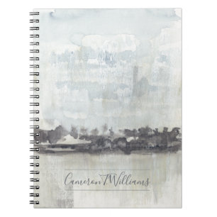 Add Your Name Sky Horizon - Neutral Colours Notebook