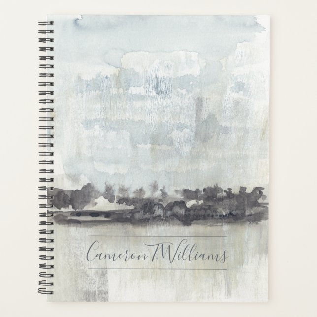 Add Your Name | Sky Horizon - Neutral Colours Planner (Front)