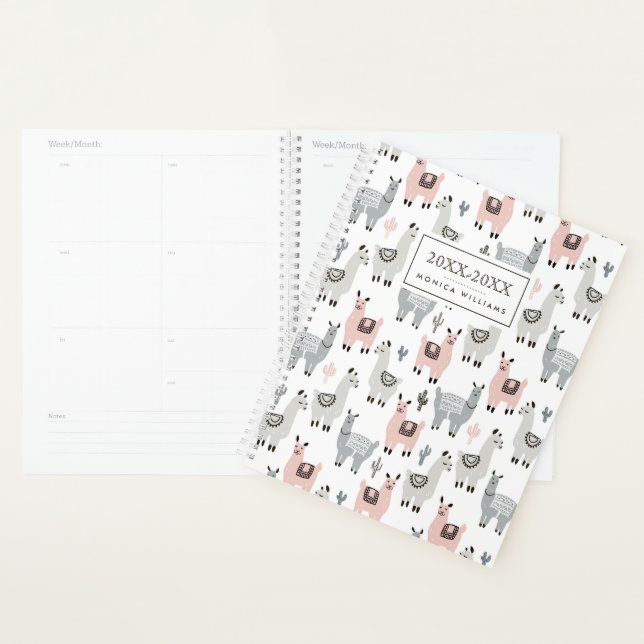 Add Your Name | Smiling Llamas Pattern Planner (Display)