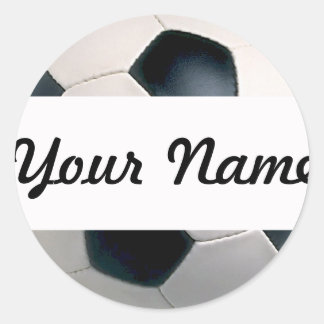 Add Your Name Soccer Ball Stickers