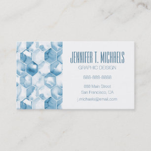 Add Your Name Soft Blue Watercolor Canotype Business Card