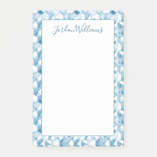 Add Your Name Soft Blue Watercolor Canotype Post-it Notes