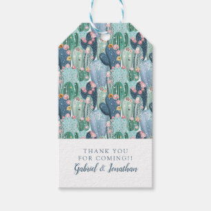 Add Your Name   Soft Patel Cactus Pattern Gift Tags