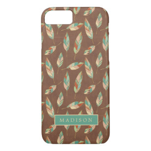 Add Your Name   Southwest Feather Pattern Case-Mate iPhone Case