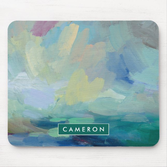 Add Your Name | Storm I Abstract Print Mouse Pad (Front)