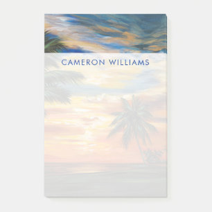 Add Your Name Stunning Tropical Sunset Post-it Notes