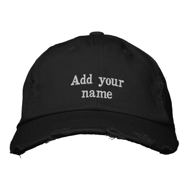 Add your name stylish and embroidered hat (Front)