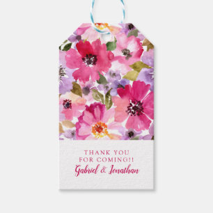 Add Your Name   Summer Watercolor Floral Gift Tags