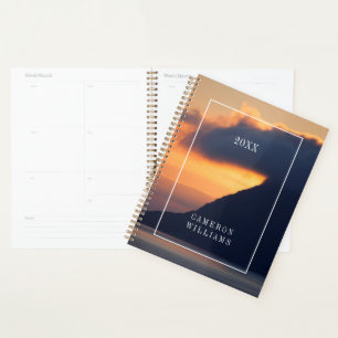 Add Your Name Sunset Over Alesund Coastline Planner