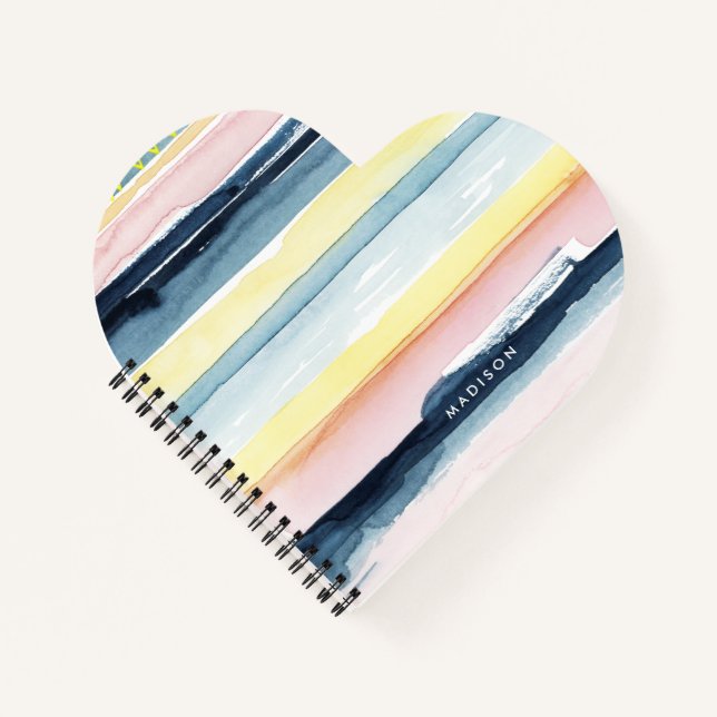 Add Your Name | Sunset Stream I Notebook (Front)