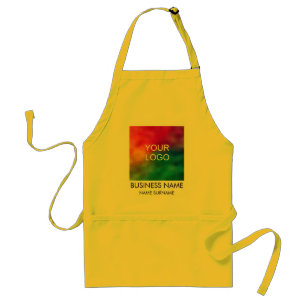 Add Your Name Surname Business Company Logo Standard Apron