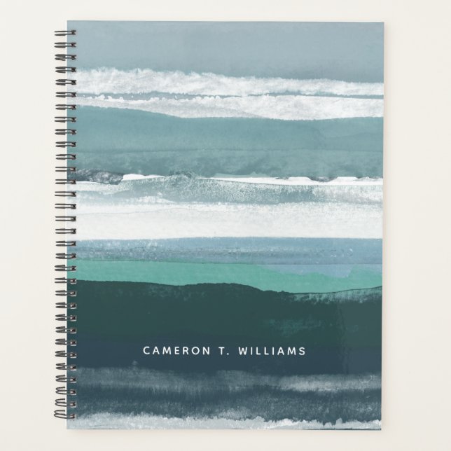 Add Your Name | Teal Sea Planner (Front)