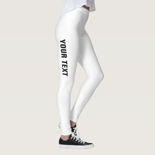 Add Your Name Text Logo Template Custom Leggings (Right)