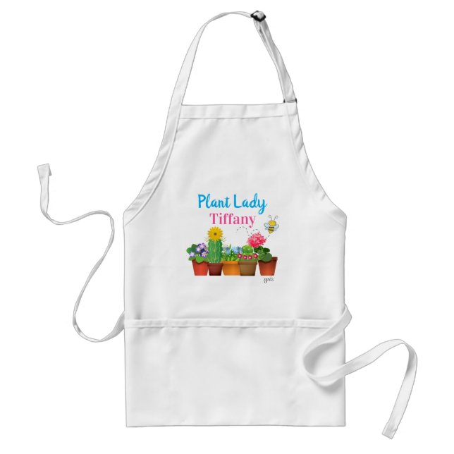 Add Your Name to Plant Lady / Garden Style Standard Apron (Front)