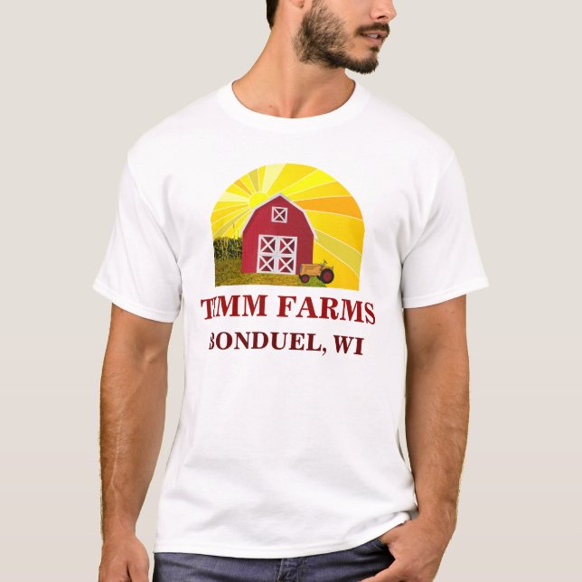 Add Your Name to Red Barn with Big Sun Tee (Front)