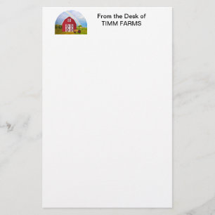 Add Your Name to Red Barn with Blue Sky Stationery