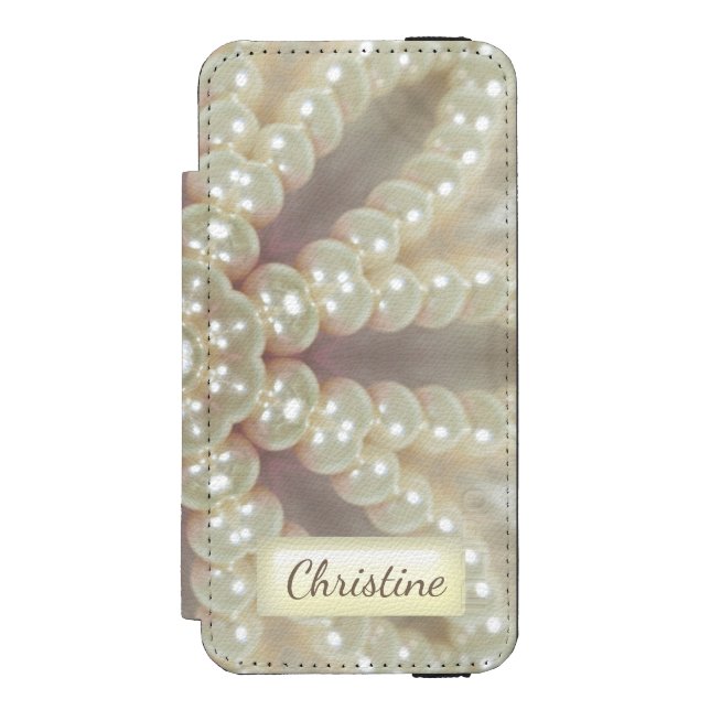 Add your name to this unique pearly case incipio iPhone wallet case (Folio Front)