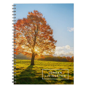Add Your Name Tree on Fire Notebook