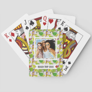Add Your Name Tropical Parrots Playing Cards